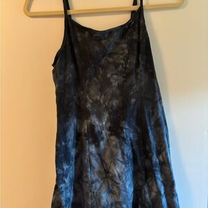 Billabong Black and Gray Tie-Dye Mini Dress